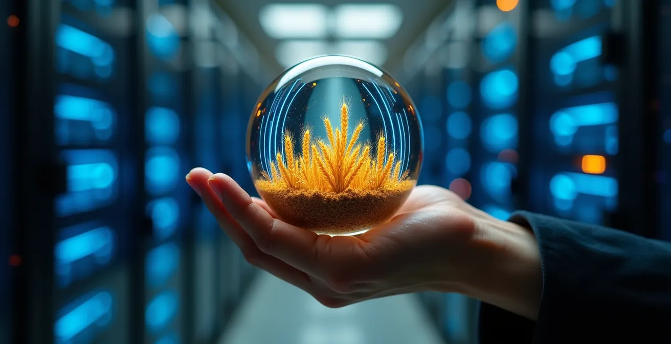 Symbolische Darstellung der Datenhoheit in der digitalen Landwirtschaft