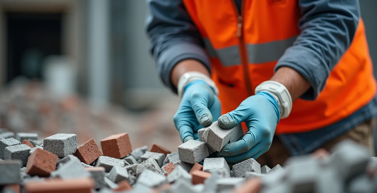 Selektiver Rückbau mit sortenreiner Materialtrennung auf Schweizer Baustelle