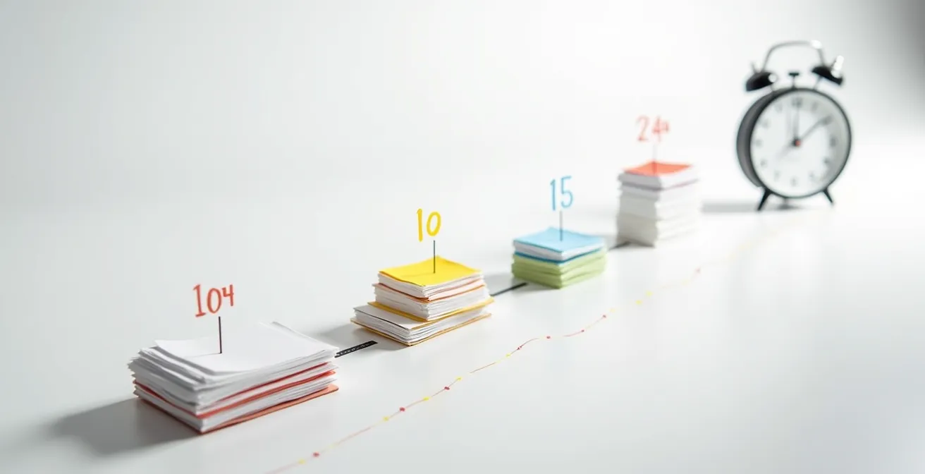 Zeitstrahl-Visualisierung eines 90-Tage-Antragsprozesses mit Meilensteinen