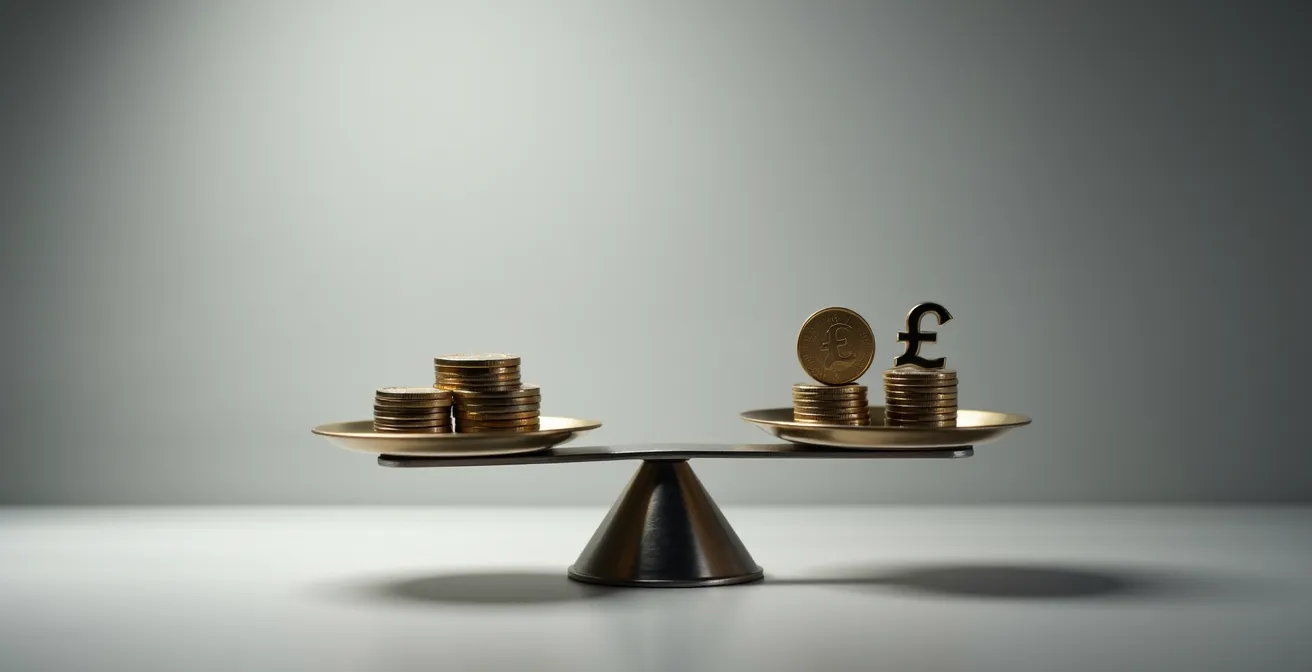 Visueller Vergleich zwischen Schweizer Franken und US-Dollar Währungsschwankungen